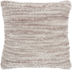 Petite Purple and White Striped Throw Pillow