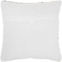Petite Gray and White Striped Throw Pillow