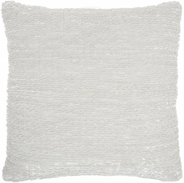 White Striped Throw Pillow