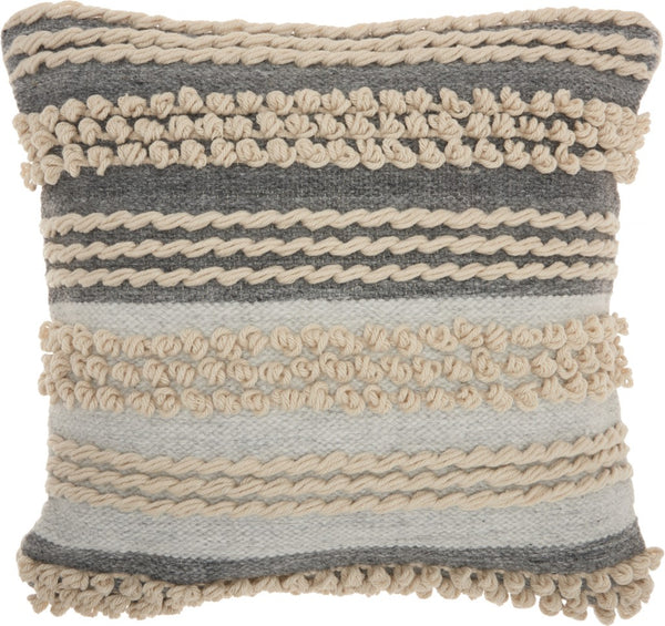 Bohemian Gray Throw Pillow