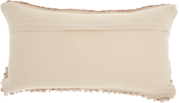 Bohemian Pink and White Lumbar Pillow