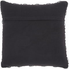 Gray and White Woven Throw Pillow