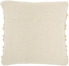 Cream Pom-Pom Detailed Throw Pillow