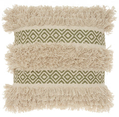 Sage Diamond Patterned Throw Pillow