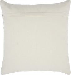 Navy Blue and Ivory Chevron Pattern Throw Pillow