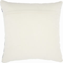 Navy Blue and Ivory Irregular Stripes Throw Pillow