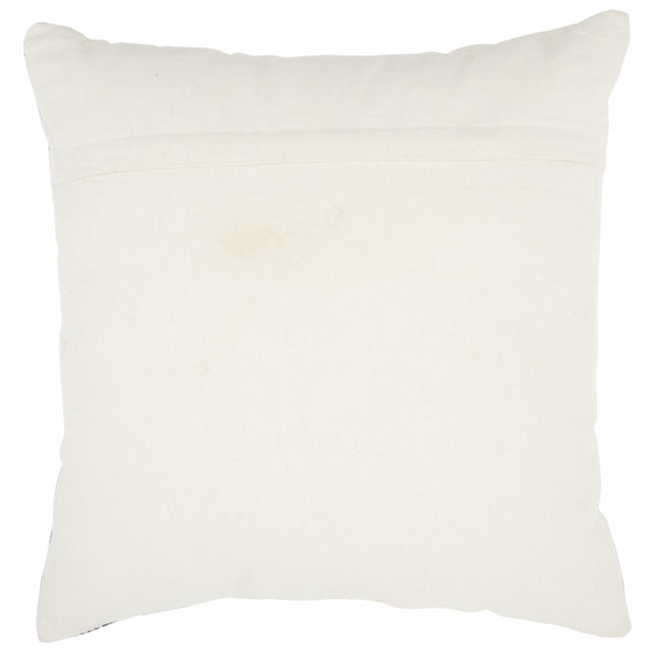 Navy Blue and Ivory Stars Throw Pillow