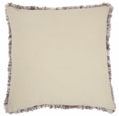 Soft Shaggy Purple and White Spotted Throw Pillow