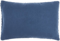 Blue Chunky Braid Lumbar Pillow