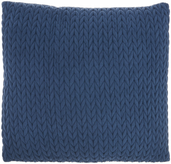 Blue Braided Chevron Throw Pillow