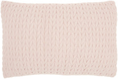 Blush Pink Chunky Braid Lumbar Pillow