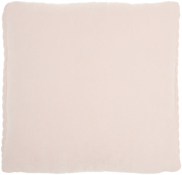 Blush Pink Chunky Braid Throw Pillow