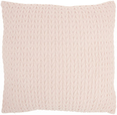 Light Pink Braided Chevron Throw Pillow