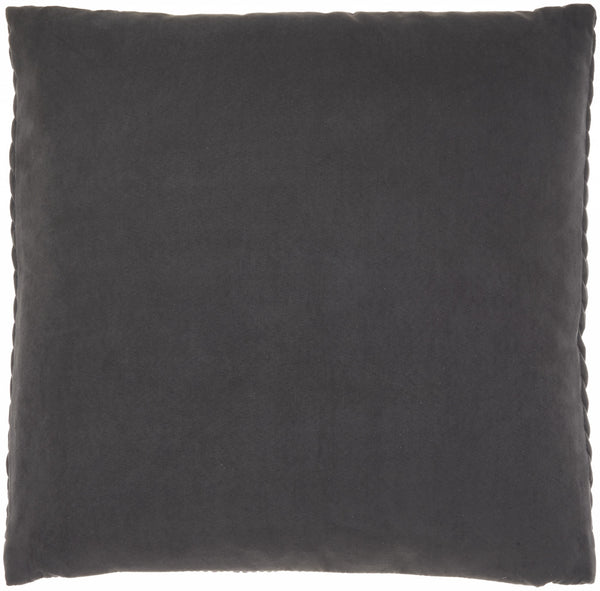 Dark Gray Braided Chevron Throw Pillow