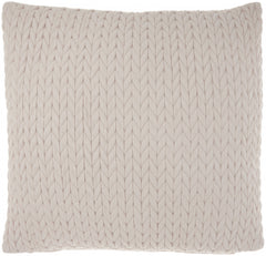 Off White Braided Chevron Throw Pillow