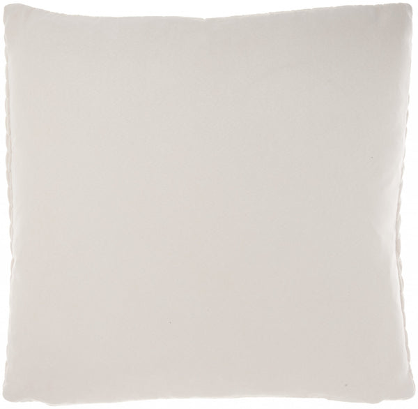 Off White Braided Chevron Throw Pillow