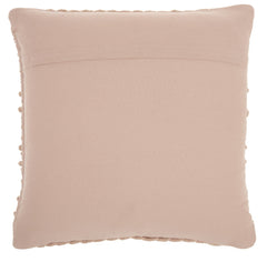 Blush Pink Textured Dots and Stripes Throw Pillow