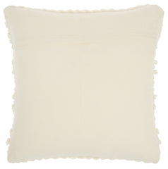 Ivory Textured Dots and Stripes Throw Pillow