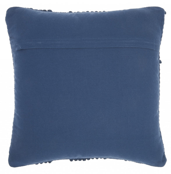 Navy Blue Textured Diamonds Throw Pillow