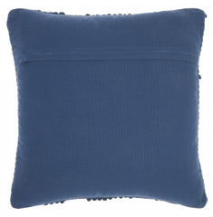 Navy Blue Textured Diamonds Throw Pillow