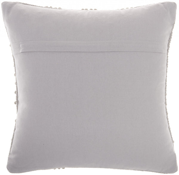 Light Gray Textured Broken Stripes Throw Pillow