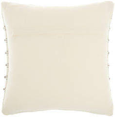 Light Gray and Ivory Textured Stripes Throw Pillow