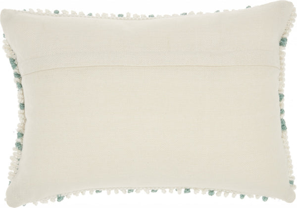Light Blue Dotted Lumbar Pillow