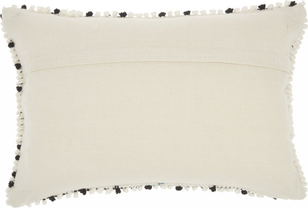 Black Dotted Lumbar Pillow