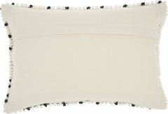 Black Dotted Lumbar Pillow
