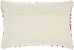Peach Dotted Lumbar Pillow