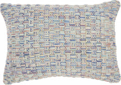Multicolor Woven Fabric Lumbar Pillow