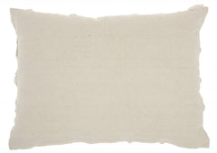 Petite Off White Embossed Rose Lumbar Pillow