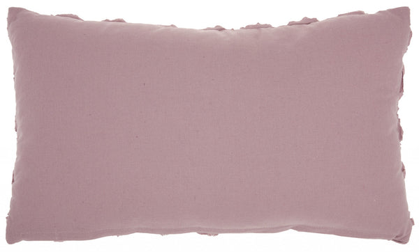 Tea Pink Embossed Rose Lumbar Pillow