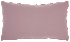Tea Pink Embossed Rose Lumbar Pillow