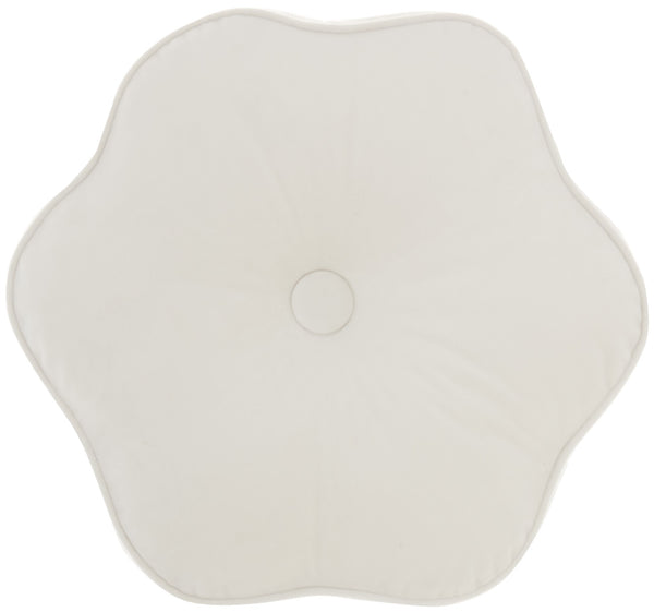 Cream Flower Shaped Throw Pillow