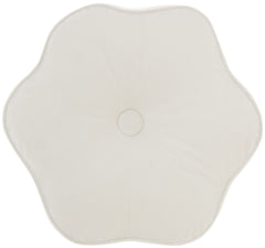 Cream Flower Shaped Throw Pillow