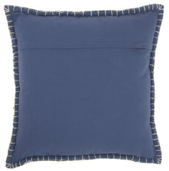 Blue Textured Squares Throw Pillow