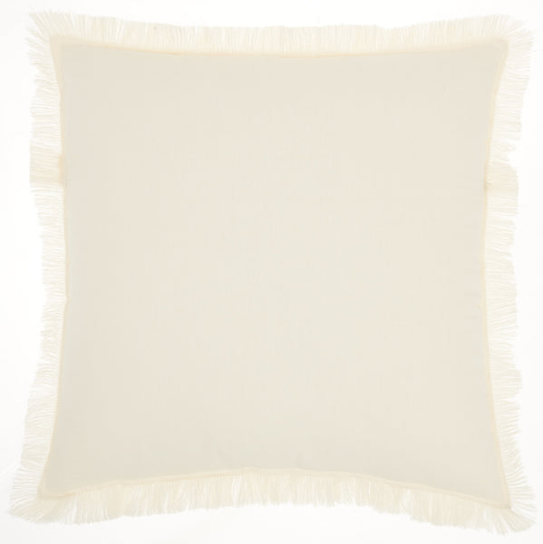 Solid Ivory Contemporary Throw Pillow