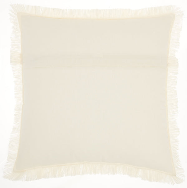 Solid Ivory Contemporary Throw Pillow