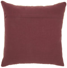 Contemporary Handcrafted Maroon Accent Throw Pillow