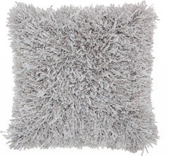 Plush Grey Throw Pillow