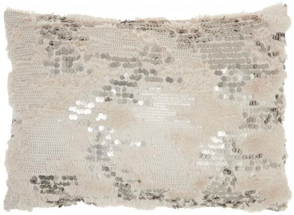 Stylish Handcrafted Beige Accent Throw Pillow