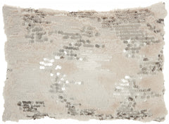 Stylish Handcrafted Beige Accent Throw Pillow