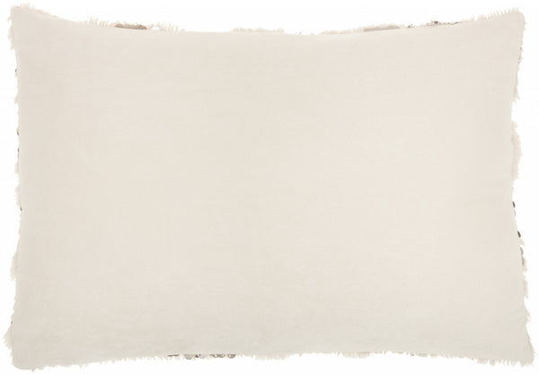 Stylish Handcrafted Beige Accent Throw Pillow