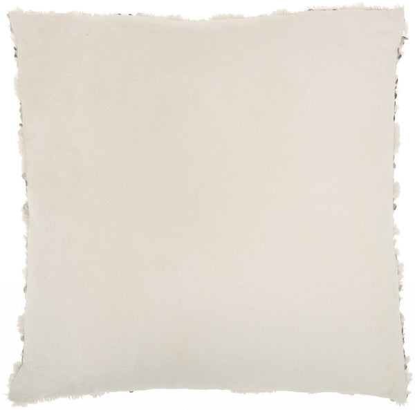 Sequined Beige Accent Throw Pillow