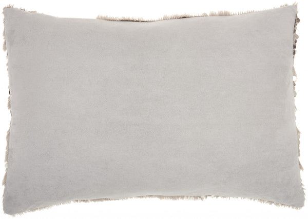 Stylish Handcrafted Grey Accent Throw Pillow