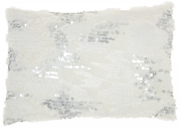 Stylish Handcrafted White Accent Throw Pillow