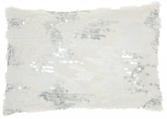 Stylish Handcrafted White Accent Throw Pillow