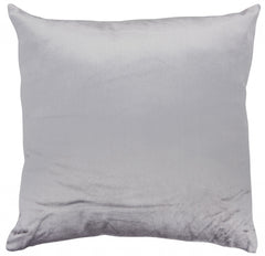 Light Gray Silver Patterned Throw Pillow
