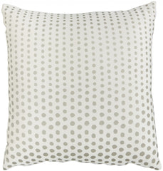 White and Silver Polka Dot Throw Pillow